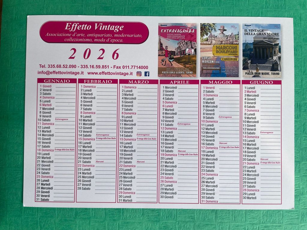 Calendario eventi 2026